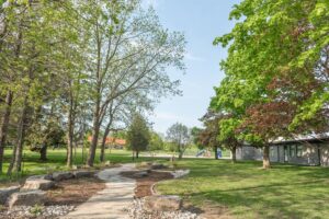 Outdoor school classroom area